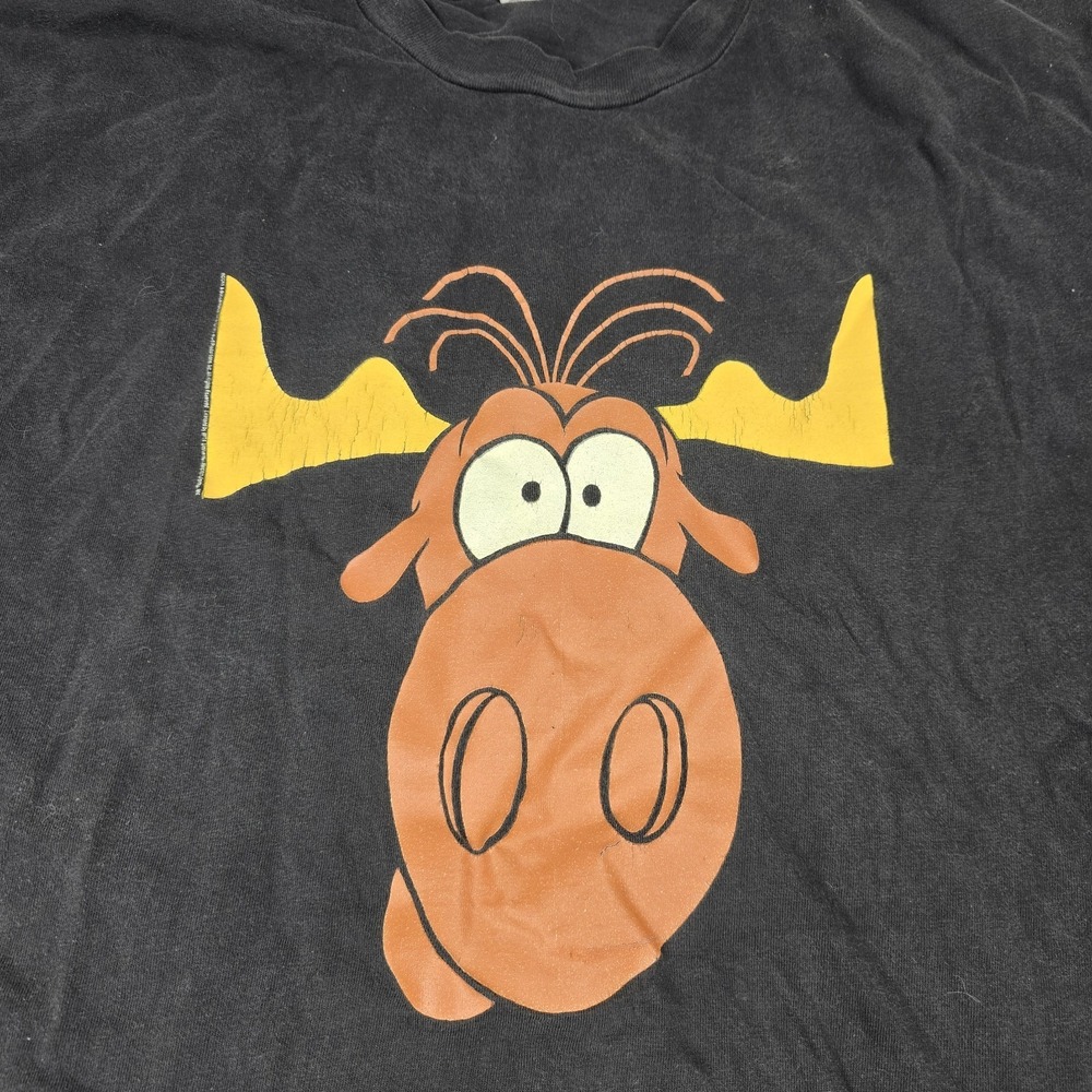 Vintage Taco Bell T-Shirt XXL Black Single Stitch 1993 Bullwinkle J. Moose 90s
